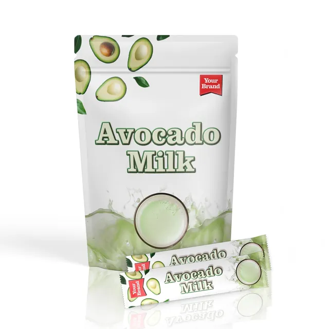 Avocado Milk, a sample product labelled Your Brand