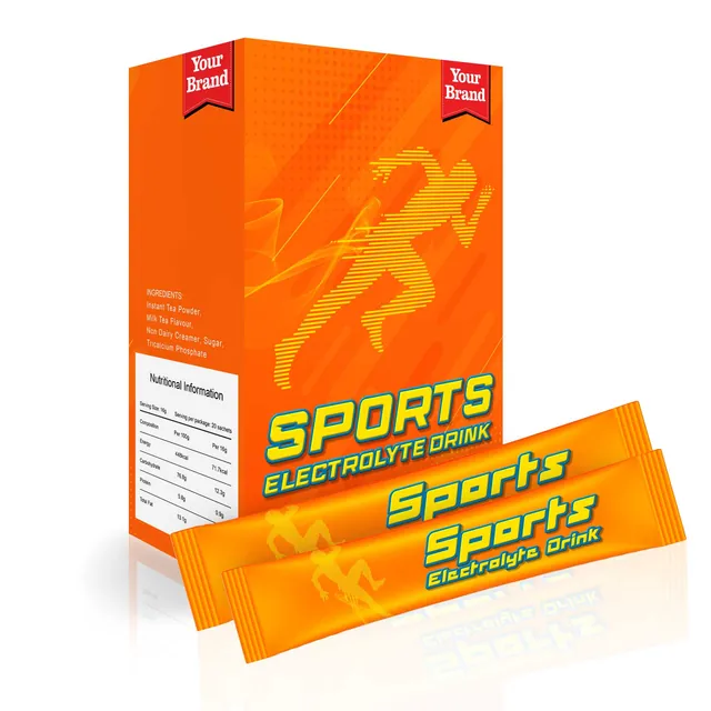 Sports Electrolyte Drink, a sample product labelled Your Brand