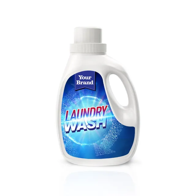 Laundry Detergent, a sample product labelled Your Brand