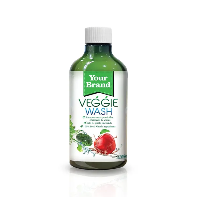 Veggie Wash, a sample product labelled Your Brand