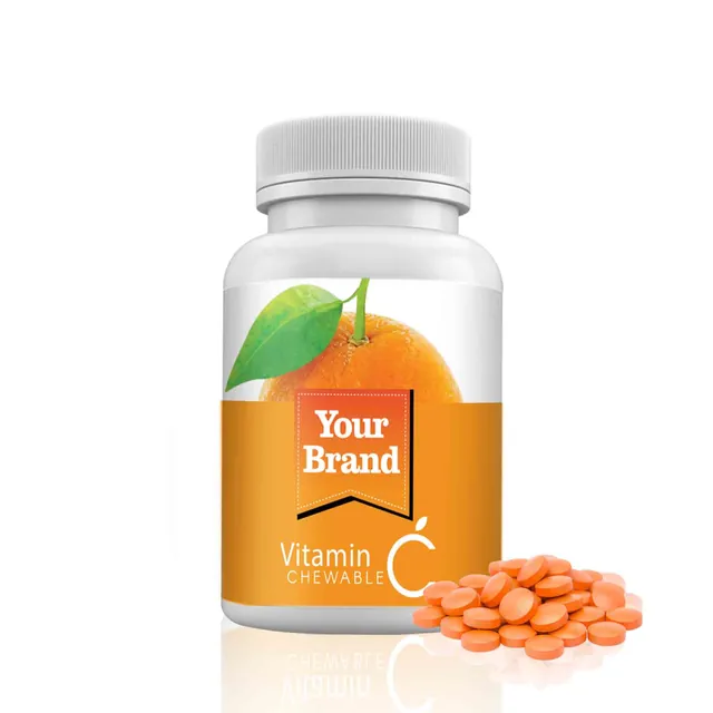 Vitamin C Chewable, a sample product labelled Your Brand