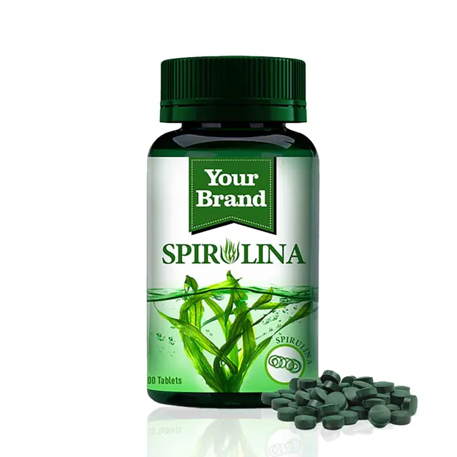 Hawaiian Spirulina Tablet, a sample product labelled Your Brand
